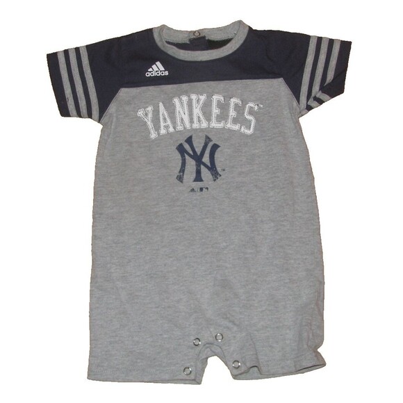 Adidas Blue & Gray New York Yankees Romper Size 24 Months - Picture 1 of 3
